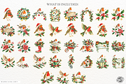Frosted Christmas Robin Bird Clipart, an Animal Illustration by Markicha Art (Thumbnail 4 of 5)