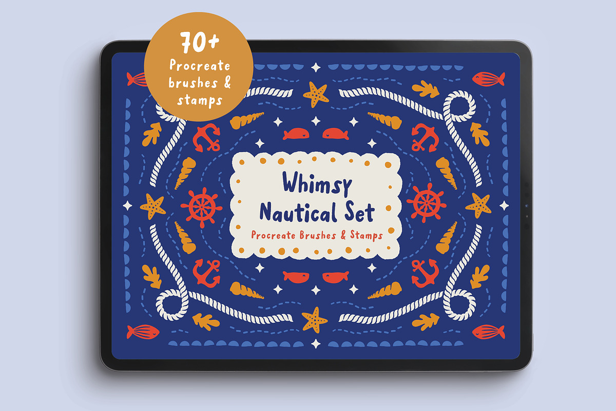 Whimsy Nautical 77 Procreate Brushes, a Brush Add-On by Pencil Twist (Photo 1 of 10)
