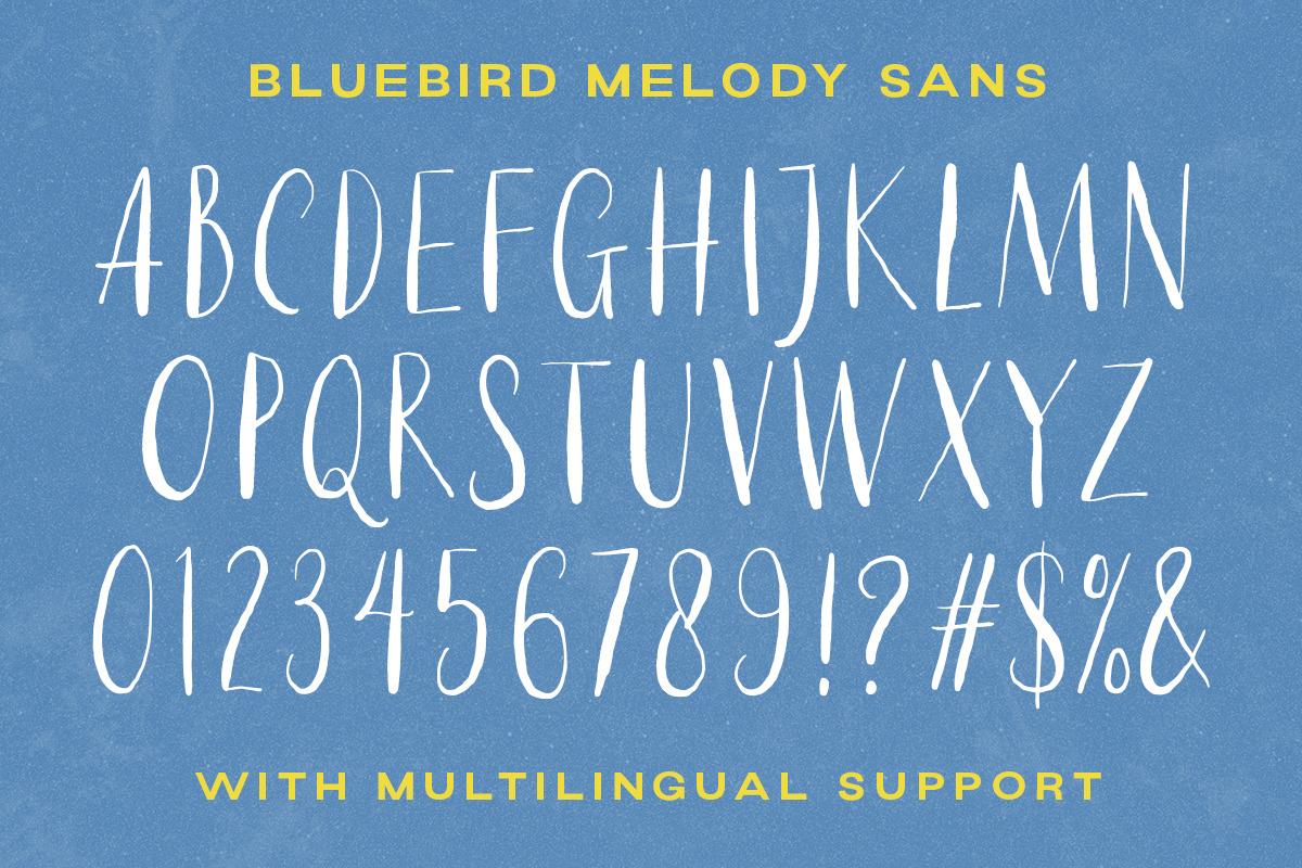 Bluebird Melody - Organic Font Duo, a Handwritten Font by Letterhend Studio (Photo 7 of 9)