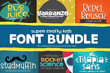 Super Crafty Kids Font Bundle