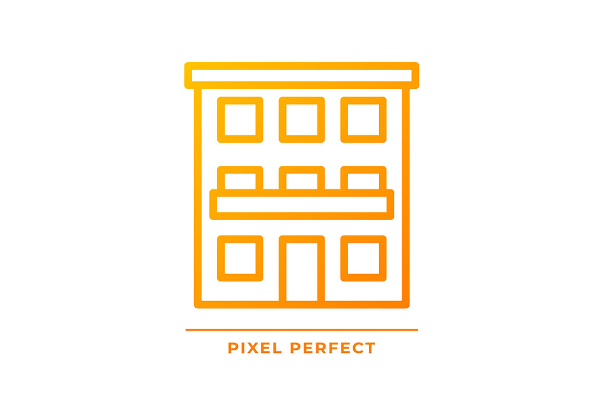 Condominium pixel perfect gradient, an Icon by IMG Visuals