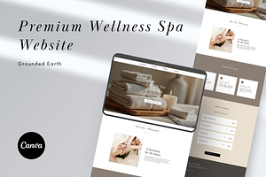 Wellness Spa Website Template Canva