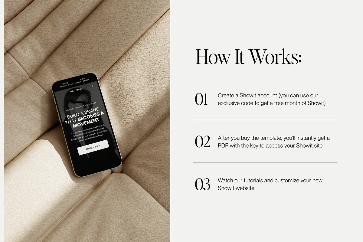 Showit Sales Page Template | Ravenna, a Websites & App Template by Designorina (Photo 5 of 8)