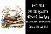 Coffee and book clipart bundle,, an Illustration by Designking (Thumbnail 3 of 5)