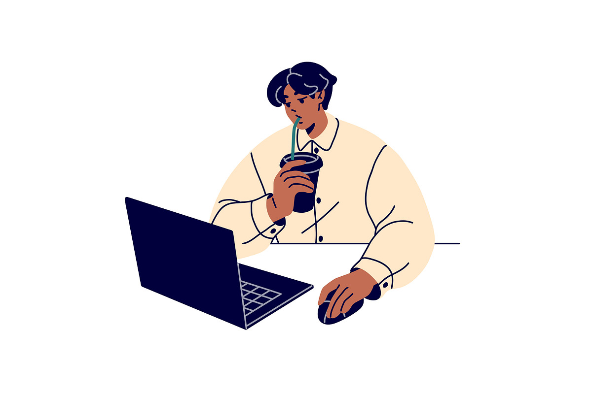 People study at desk set, an Education Illustration by PaperTrident (Photo 4 of 19)