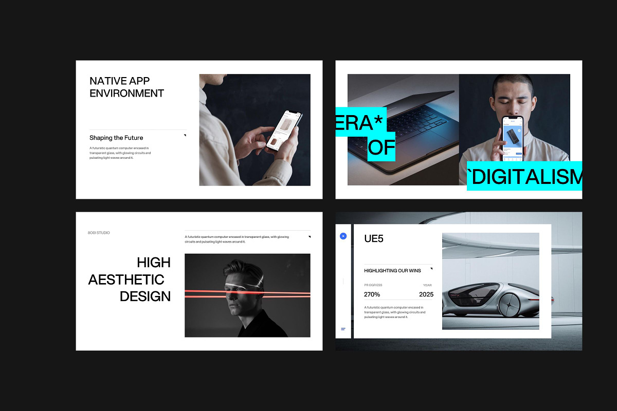 BLED Futuristic Minimalist Deck, a Presentation Template by Goashape Studio (Photo 3 of 10)