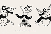 Christmas People: 50 Line Art, a Person Illustration by Veyla (Thumbnail 6 of 14)