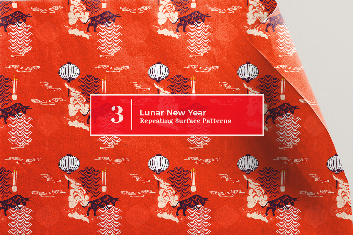 3 Repeating Lunar New Year Patterns, a Pattern Graphic by CC CREATIVE CO (Photo 7 of 10)