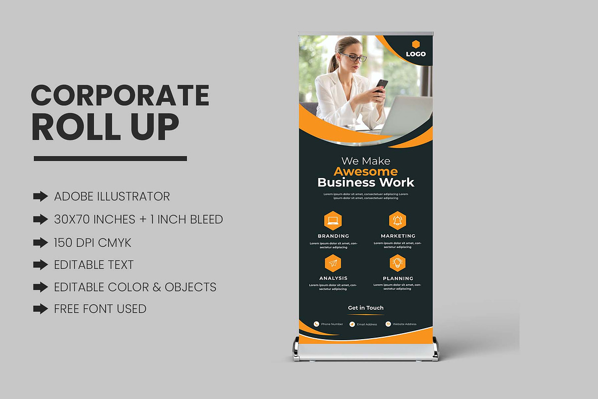 Corporate Roll Up Banner Template, a Flyer Template by nandinigraphics (Photo 4 of 4)