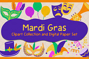 Mardi Gras Graphic Set, a Pattern Graphic by Drafts n Doodles (Thumbnail 1 of 6)