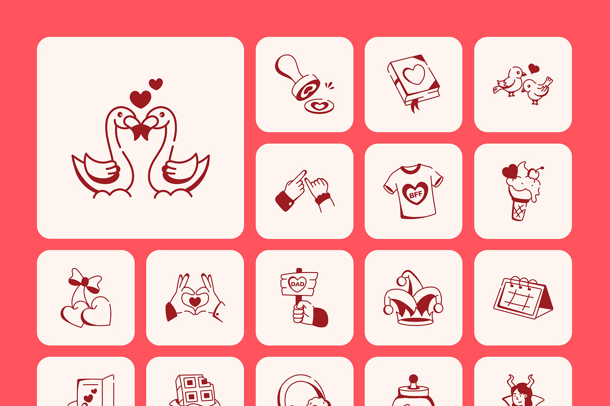 Love and Celebration Doodle Icons, an Outline Icon by Prosymbols (Photo 12 of 13)