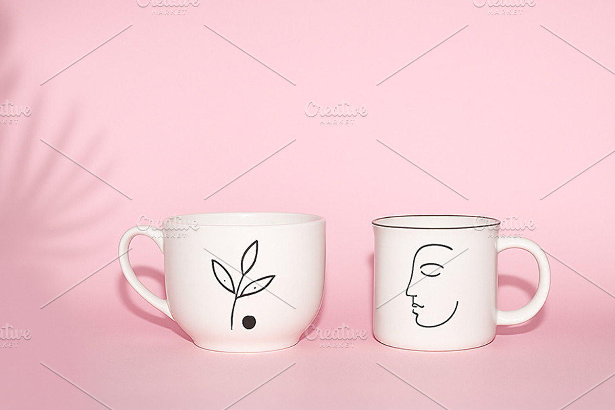 Minimalistic ceramic mugs, a Photo by Ami_Art (Photo 2 of 2)