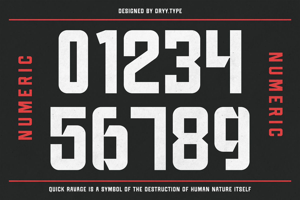 Quick Ravage, a Sans Serif Font by Dryy.type (Photo 3 of 8)