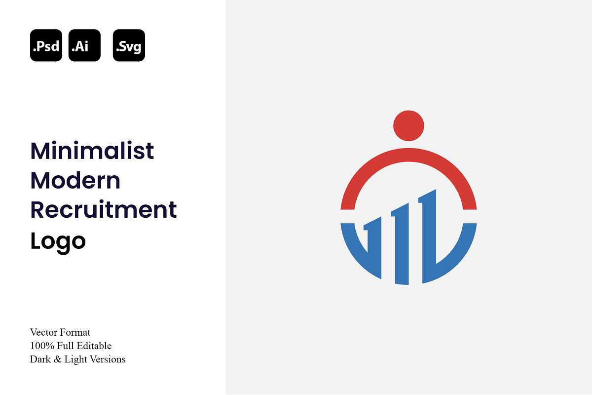 Minimalist Modern Recruitment Logo, a Branding & Logo Template by Luxury Logos (Photo 1 of 4)