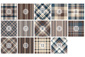 35 Shirt Plaid Patterns EPS JPG