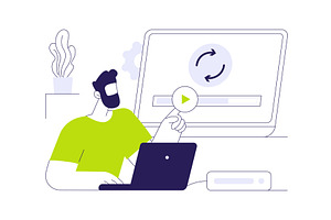 Software update abstract concept, a Technology Illustration by Visual Generation