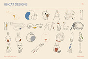 Whimsical Cats Hand Drawn Arts, an Animal Illustration by designvectx (Thumbnail 6 of 7)