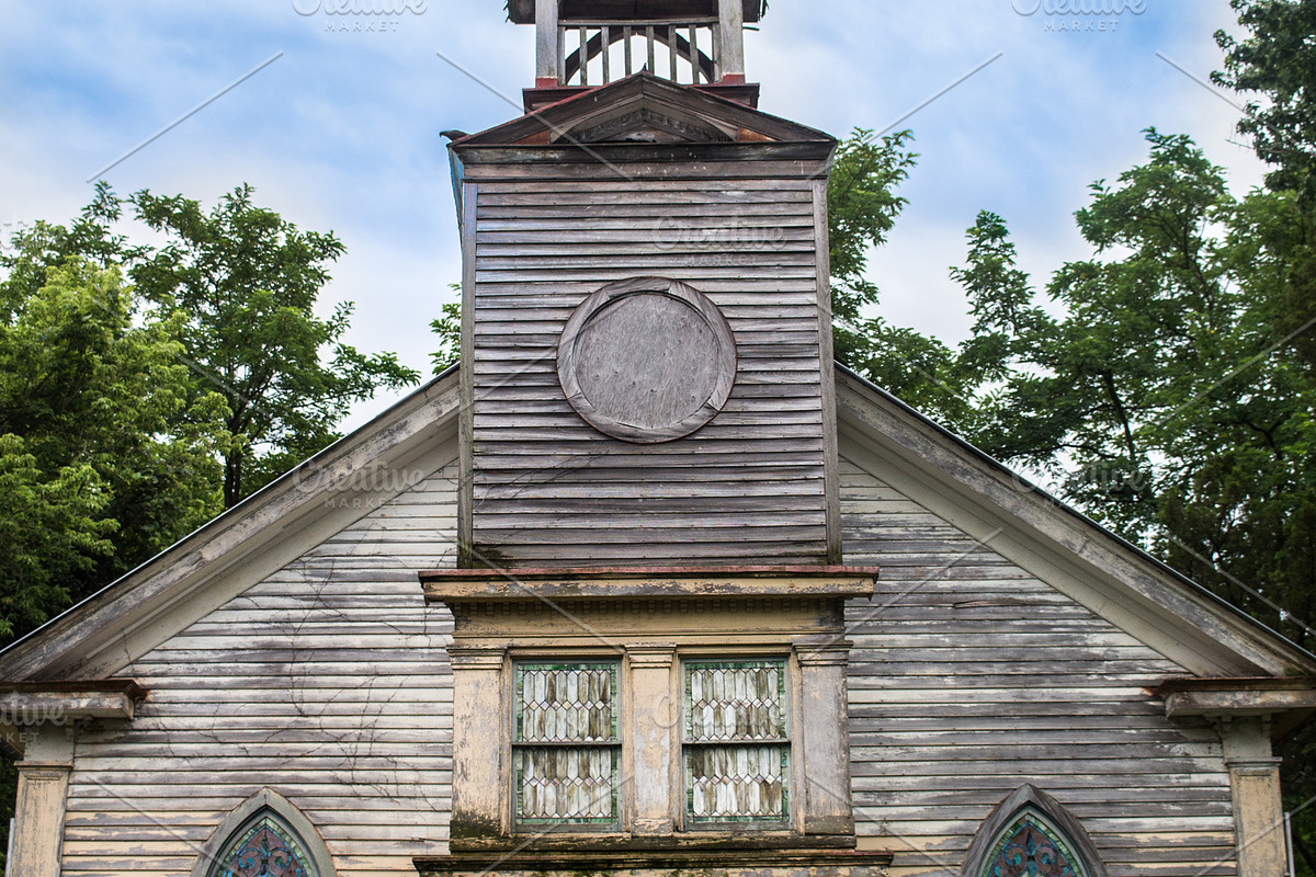 Old abandoned church stock photo containing architecture and vintage, an Architecture Photo by Straightshooter (Photo 2 of 2)
