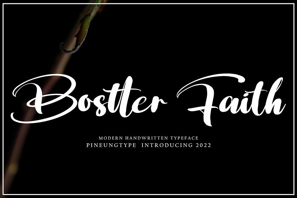 Bostter Faith, a Script Font by pineungtype (Photo 1 of 9)