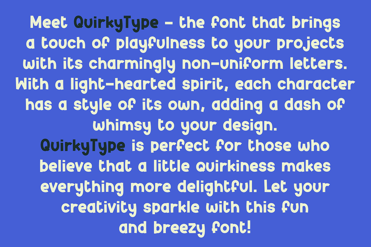 QuirkyType, a Handwritten Font by RADesigns21 (Photo 4 of 7)