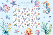 Under The Sea. Watercolor collection, an Animal Illustration by AlineArtStore (Thumbnail 3 of 5)