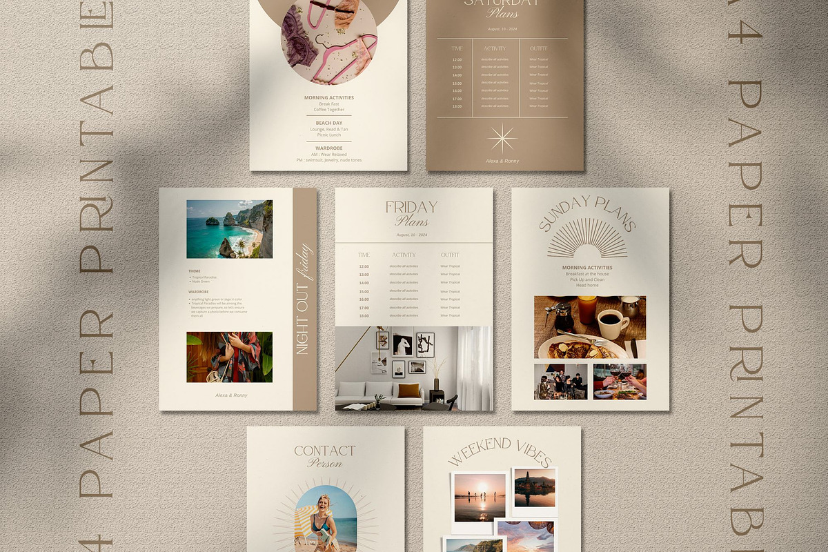 Minimal Bachelorette Itinerary Canva, a Presentation Template by SKY CREATION (Photo 6 of 7)