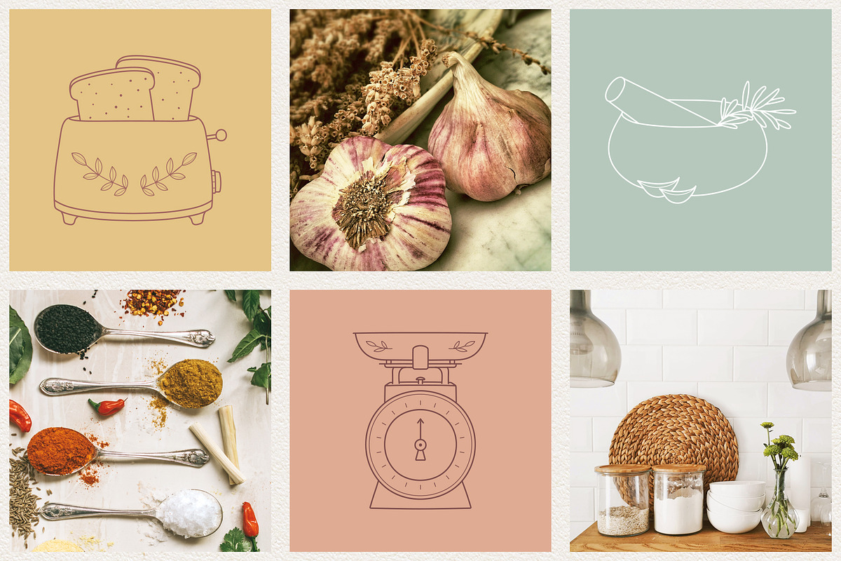 Kitchen & Cooking Icons, an Outline Icon by NatalieArtShop (Photo 4 of 16)