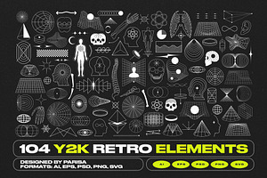 104 Y2K Retro Elements Pack