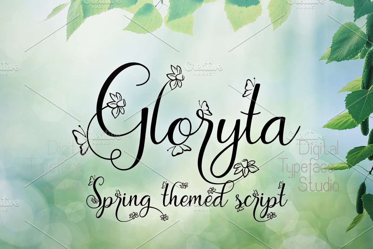 Gloryta, a Script Font by Digital Typeface Studio (Photo 1 of 7)