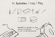 Baking Time| Whimsical Sketch Bundle, a Food Illustration by Artalia (Thumbnail 4 of 6)