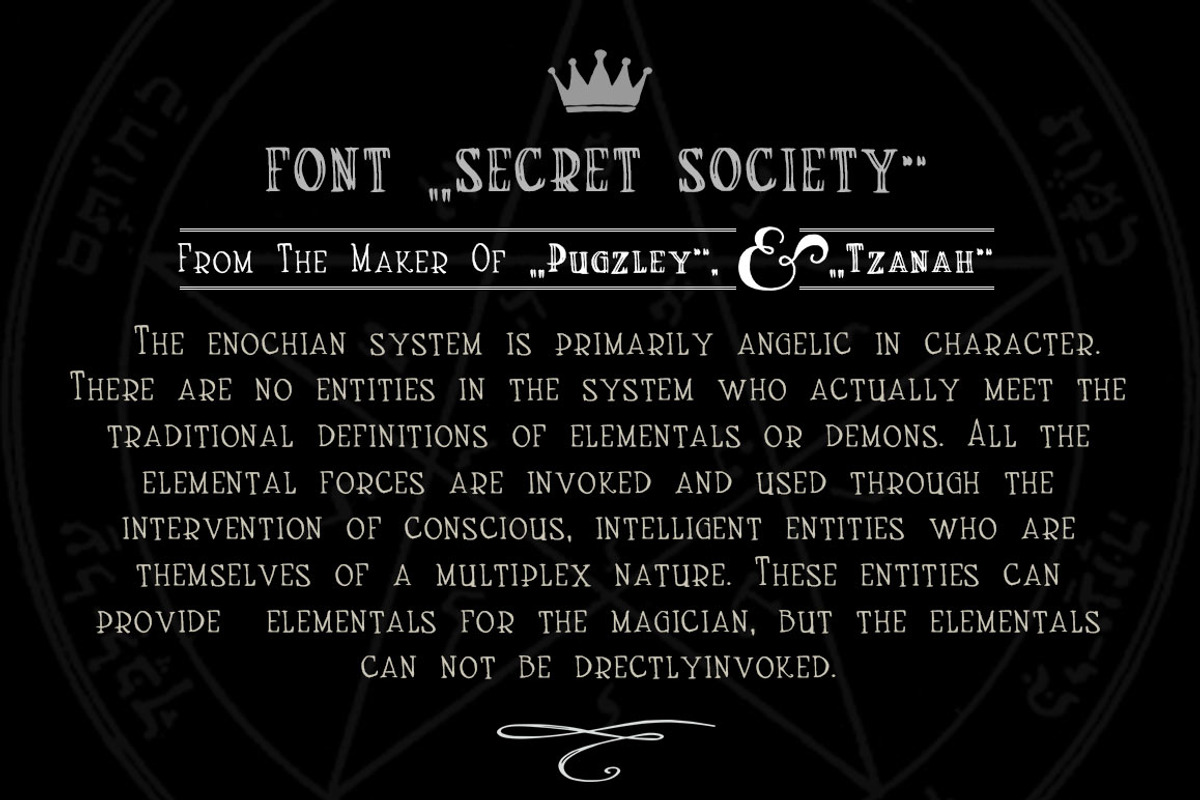 Handmade Font SecretSociety preview 3