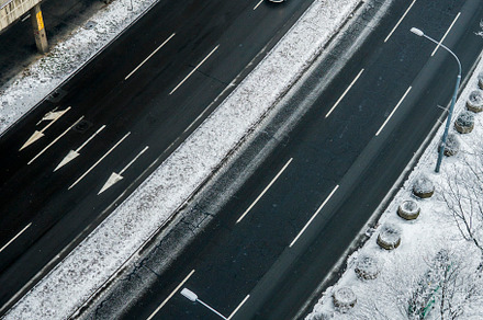 City traffic under snow stock photo containing car and motor vehicle