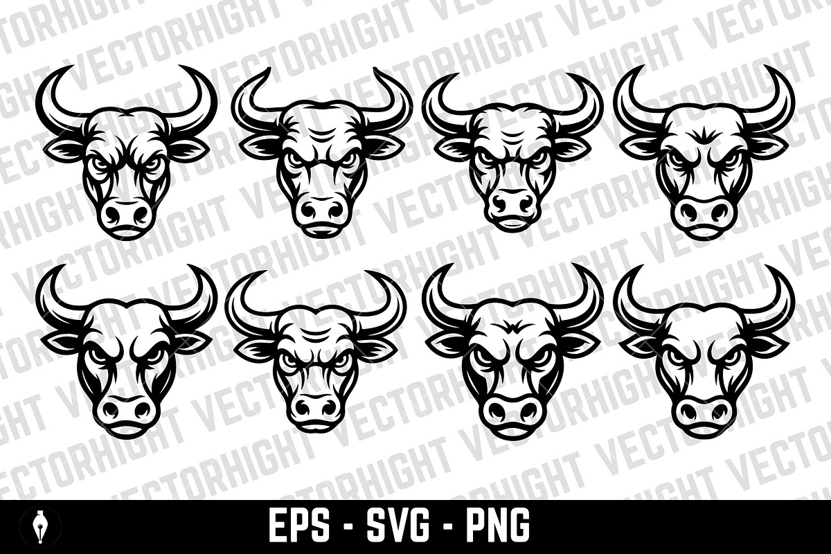 Logo of a bull or buffalo head, an Object Graphic by Vectorhight (Photo 1 of 5)