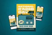 National Radio Day Event Flyer Set, a Flyer Template by The Good Store (Thumbnail 1 of 2)
