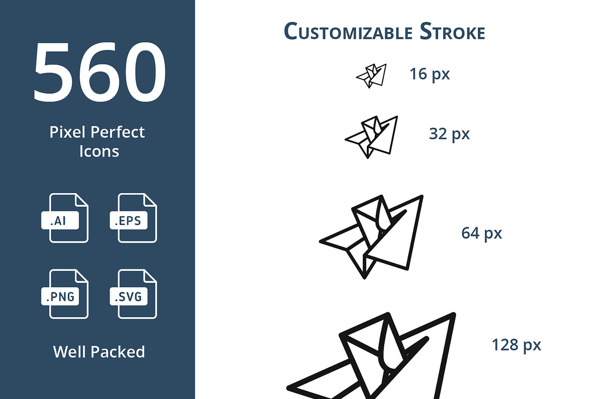 560 Line Icons, an Outline Icon by Maxim Cherednichenko (Photo 2 of 7)