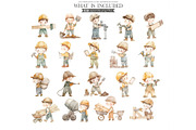 Construction Watercolor Clipart, an Illustration by CharmClipart (Thumbnail 2 of 8)