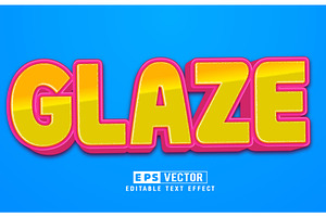 Glaze Vector 3d Editable Text Effect