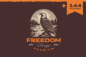 Vintage Hand-Drawn Eagle Designs, an Animal Illustration by devastd
