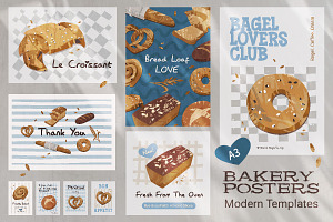 BAKERY POSTERS | Modern Templates, a Graphic by svetlana.belaia