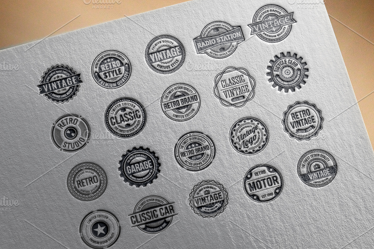 50 Vintage Round Badge & Logo, a Branding & Logo Template by Raftel (Photo 4 of 5)