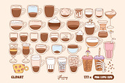 Retro Groovy Coffee Clipart Bundle, a Food Illustration by Huxmay (Thumbnail 5 of 9)