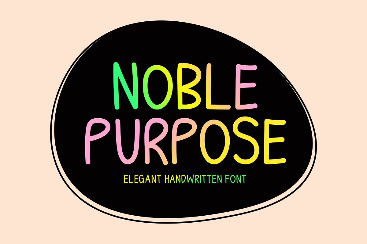 Noble Purpose Typeface, a Handwritten Font by Seemly Fonts (Photo 1 of 6)