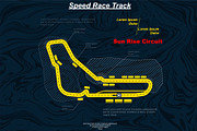 Yellow race track on blue background, a Transportation Illustration by LongQuattroArt (Thumbnail 1 of 5)