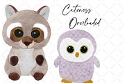 Beanie Boo Watercolor Clipart, an Animal Illustration by NancyDzines (Thumbnail 2 of 3)