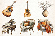 Watercolor Winter Cozy Clipart, an Illustration by Libby Wishes (Thumbnail 7 of 7)