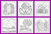 Rustic Spring Farm Coloring Pages, a Decorative Illustration by Coco Bloom (Thumbnail 3 of 4)
