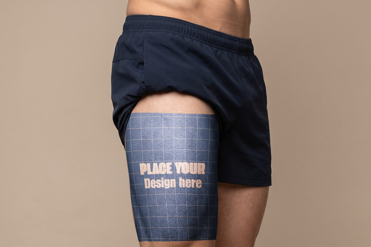 Realistic Body Tattoo Mockup Bundle, an Advertising Mockup by Pixel Foundry (Photo 6 of 6)