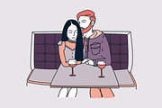 Young couple in cafe, a Food Illustration by Good Studio (Thumbnail 5 of 6)