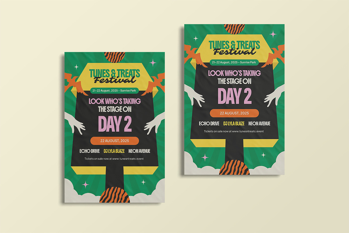Tunes Treats Fest - Poster Template, a Poster Template by StreaksideStd (Photo 2 of 3)
