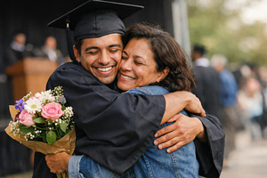 Graduation celebration with a gradua, a Photo by Dvoevnore photos